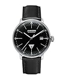 Junkers Bauhaus Automatik 60502 - Reloj analógico automático para Hombre, Correa de Cuero Color Negro