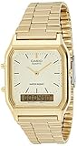 Casio Collection AQ-230GA-9DMQYES, Reloj Cuadrado, Unisex, Acero Inoxidable, Oro (Amarillo)