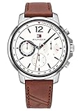Tommy Hilfiger Reloj Multiesfera para Hombre de Cuarzo con Correa en Cuero 1791531