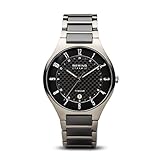 BERING Reloj Analógico para Hombre de Cuarzo con Correa en Titanio 11739-702