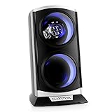 Klarstein St.Gallen Premium - Expositor Giratorio para 2 Relojes, iluminación LED, 3 Modos de Giro, Color Negro y Azul