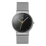 Braun BN0211BKSLMHG - Reloj análogico de cuarzo para hombre, color plateado/negro