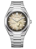 CITIZEN NK5020 Zenshin 60 Super Titanium - Reloj automático para hombre con correa de eslabones de titanio y cristal de zafiro, beige, Moderno