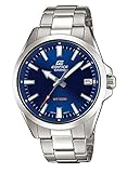 Casio EDIFICE Reloj en caja sólida, 10 BAR, Azul, para Hombre, con Correa de Acero inoxidable, EFV-100D-2AVUEF