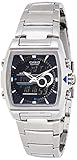 Casio EDIFICE Reloj en caja sólida, 10 BAR, Negro, para Hombre, con Correa de Acero inoxidable, EFA-120D-1AVEF