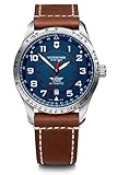 Victorinox Hombre Airboss Mechanical - Reloj de Acero Inoxidable/Cuero automático Hecho en Suiza 241887