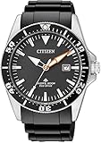 Citizen Reloj analógico de cuarzo para hombre con correa de caucho BN0100-42E