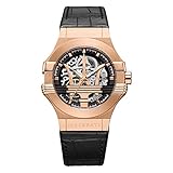 Reloj para Hombre, Colección Potenza, Movimiento mecánico automático, Solo Tiempo, en Acero y Cuero - R8821108002