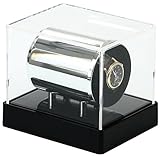 Temotus - Rotador de relojes de pulsera, automático, almohadilla adaptable, color negro acrílico