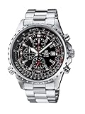 Casio EDIFICE Reloj en caja sólida, 10 BAR, Negro, para Hombre, con Correa de Acero inoxidable, EF-527D-1AVEF