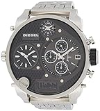 Diesel Mr. Daddy Multi Movement DZ7221 - Reloj analógico - Digital de Cuarzo para Hombre, Correa de Acero Inoxidable Color Plateado (cronómetro)