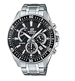 Casio EDIFICE Reloj en caja sólida, 10 BAR, Negro, para Hombre, con Correa de Acero inoxidable, EFR-552D-1AVUEF