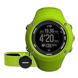 Suunto - Ambit3 Run HR - SS021261000 - Reloj GPS Multideporte + Cinturón de frecuencia cardiaca (Talla M) - Sumergible 50 m - Verde lima