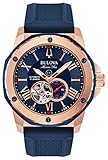 Bulova Reloj Analógico para Hombre de Automático con Correa en Silicona 98A227