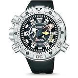 Citizen Promaster Marine - Eco-Drive Aqualand - Reloj de Cuarzo para Hombre, con Correa de Goma, Color Negro