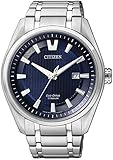 Citizen Super Titanium - Reloj de Cuarzo para Hombre, con Correa de Titanio, Color Plateado