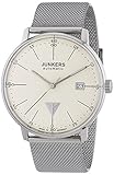 Junkers Bauhaus - Reloj de automático para Hombre, con Correa de Acero Inoxidable, Color Plateado