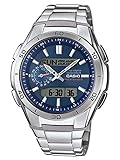 Casio WAVE CEPTOR Reloj Radiocontrolado y solar, Caja de acero inoxidable y resina, Azul, para Hombre, con Correa de Acero inoxidable, WVA-M650D-2AER