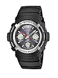Casio G-SHOCK Reloj Analógico-Digital, Reloj radiocontrolado y solar, 20 BAR, Negro, para Hombre, AWG-M100-1AER