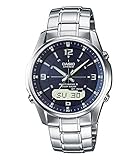 Casio WAVE CEPTOR Reloj Radiocontrolado y solar, Cristal de zafiro, Caja sólida de acero inoxidable, Azul, para Hombre, con Correa de Acero macizo, LCW-M100DSE-2AER