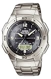 CASIO - Wave Ceptor WVA-470TDE-1AVEF - Reloj unisex de cuarzo, correa de titanio (con radio controlado)